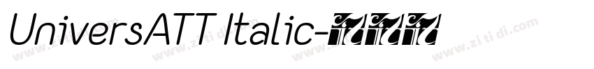 UniversATT Italic字体转换